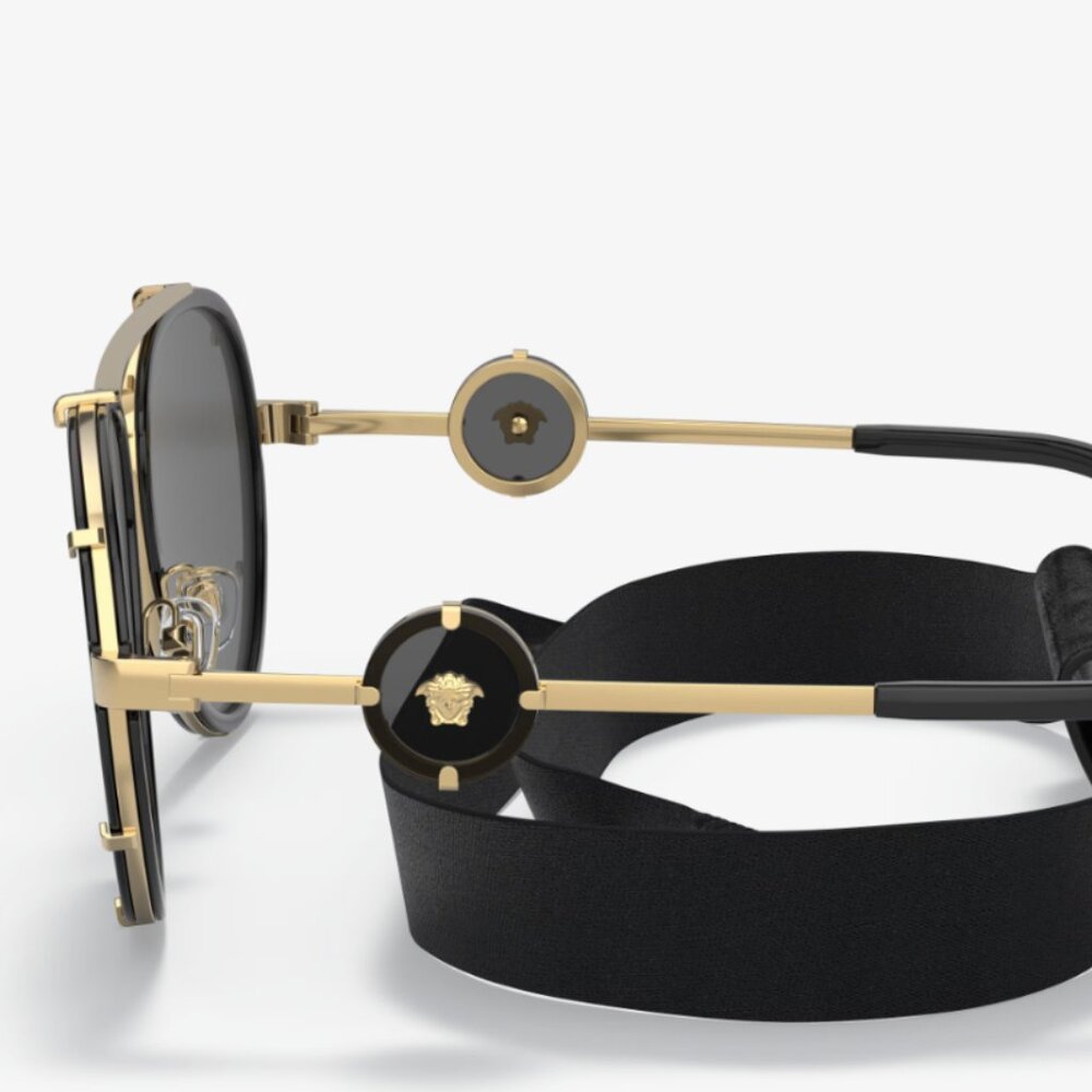 Versace Vintage Icon Pilot Clip-On Sunglasses
